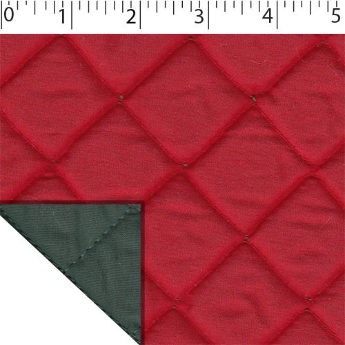 Quilted Broadcloth - 555 Primary Red to Hunter