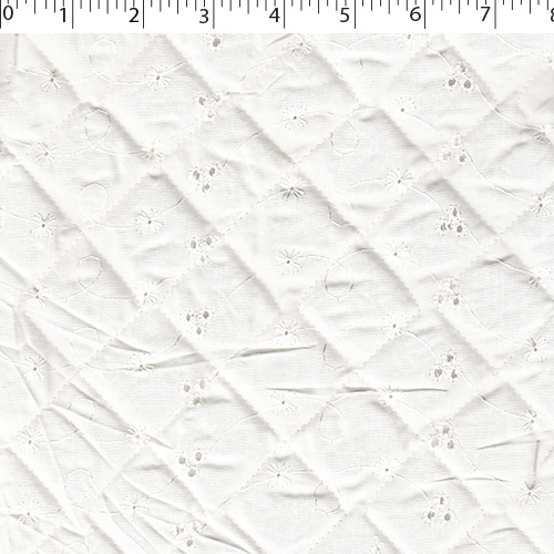 Quilted Eyelet - Design 3 - 301 Ivory